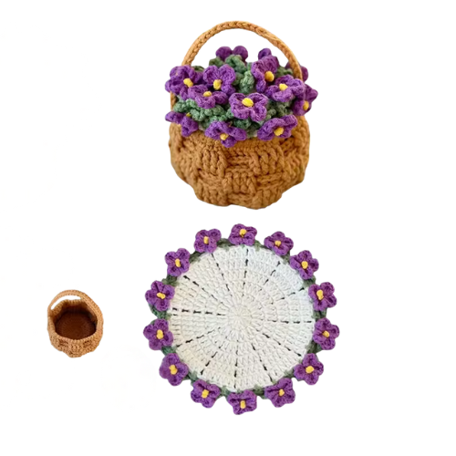 Posavasos de flores de crochet