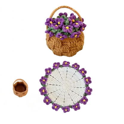 Posavasos de flores de crochet